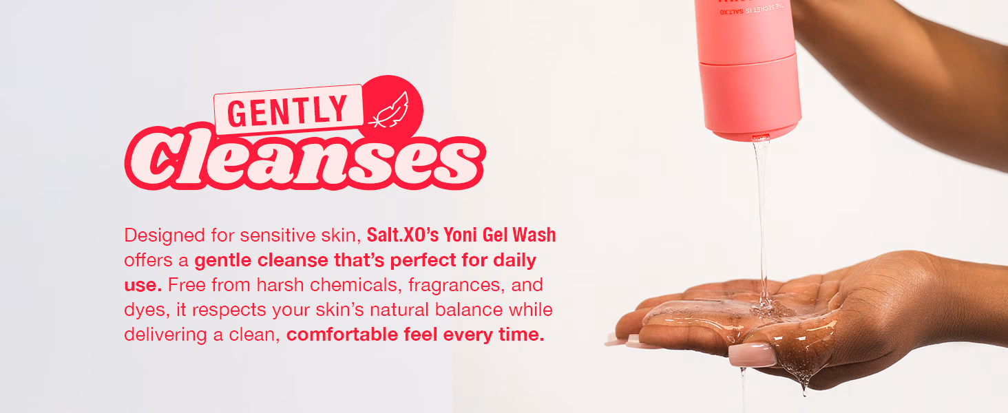 SALT XO — Grapefruit Sensitive Yoni Gel Wash / A+ Content / Gentle cleansing, composition 1, panel 1