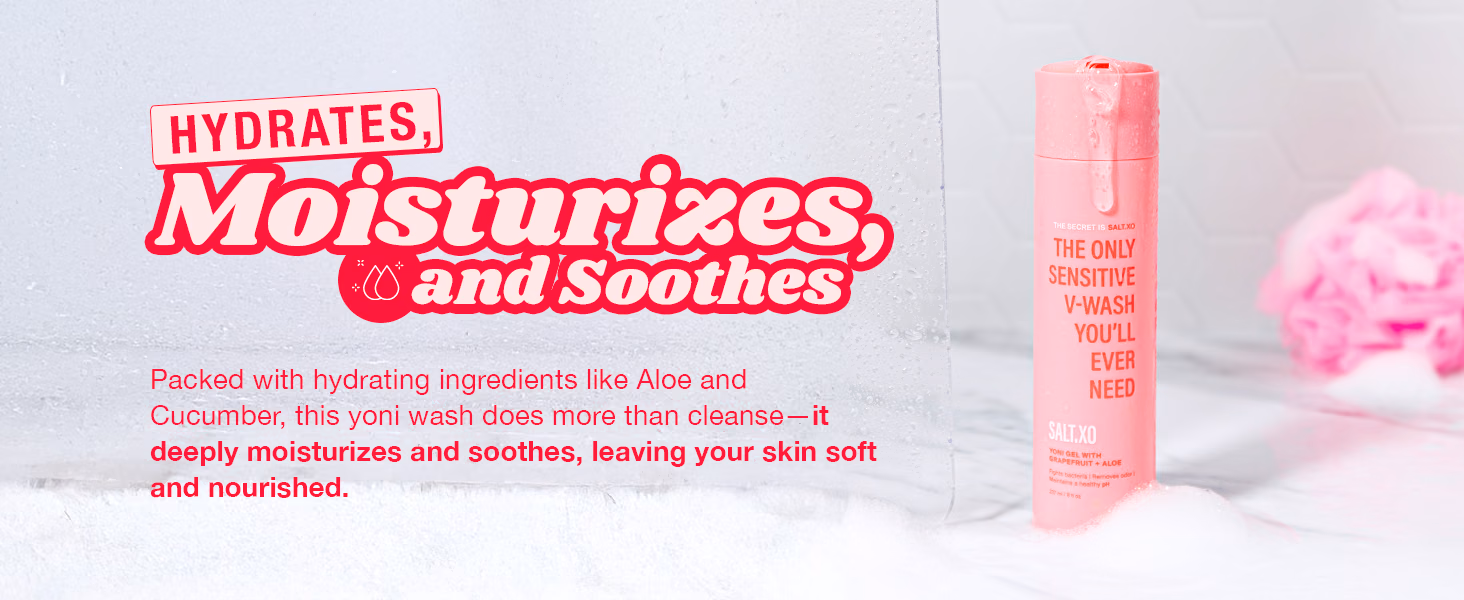 SALT XO — Grapefruit Sensitive Yoni Gel Wash / A+ Content / Hydration, composition 1, panel 1