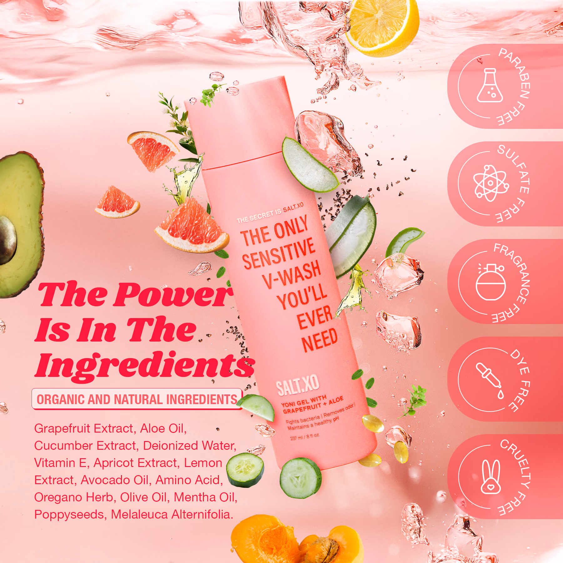 SALT XO / Grapefruit Sensitive Yoni Gel Wash — listing image 4