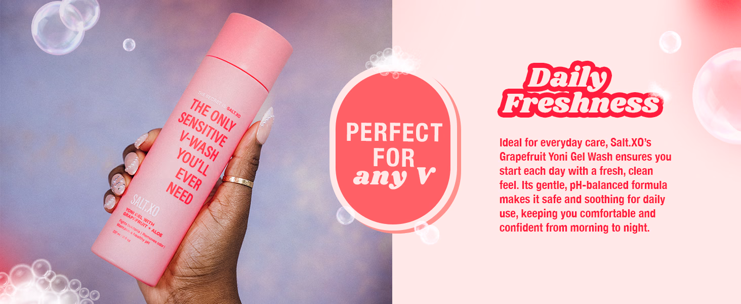 SALT XO — Grapefruit Sensitive Yoni Gel Wash / A+ Content / Daily freshness, composition 1, panel 1
