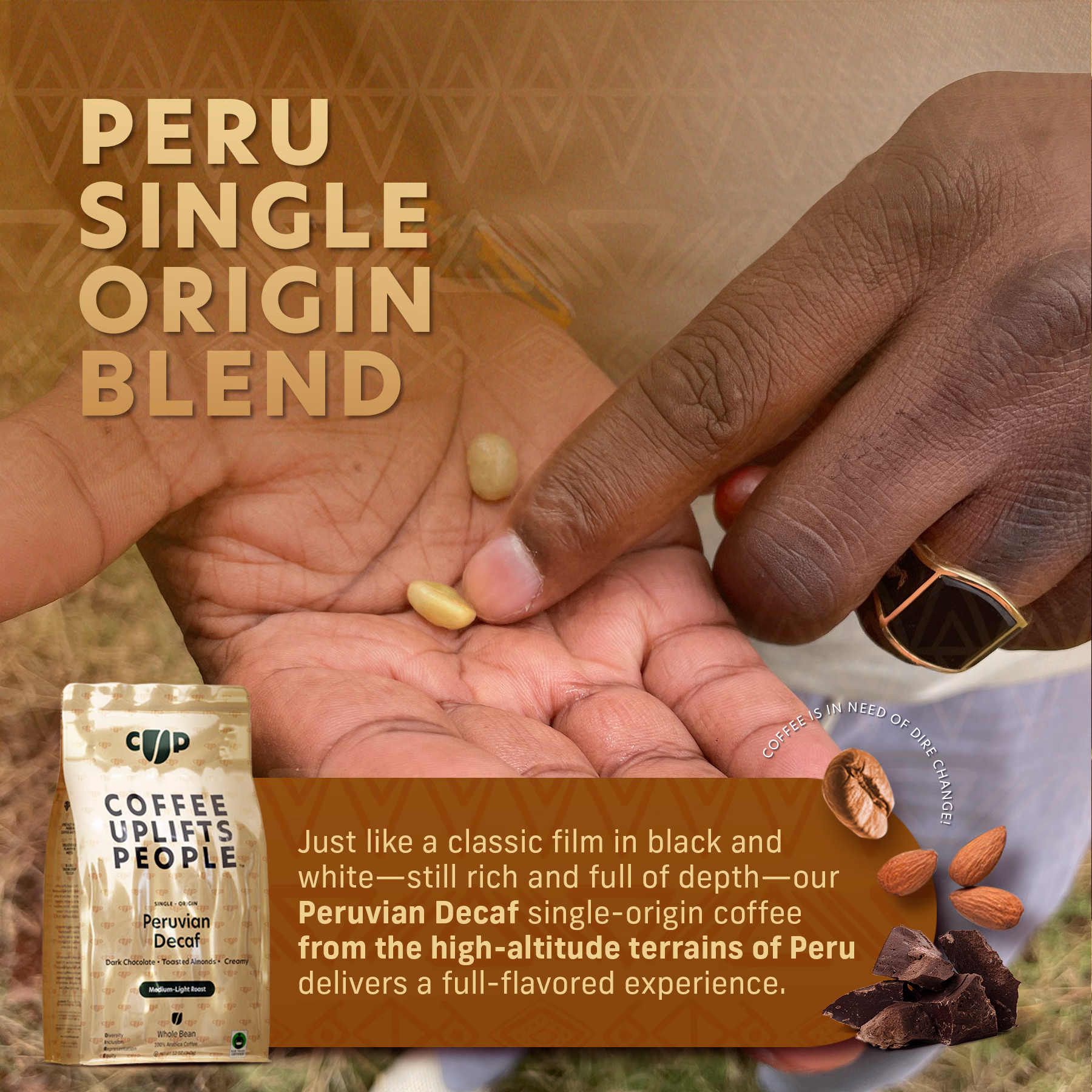 Coffee Uplifts People / Peruvian Decaf — listing image 2