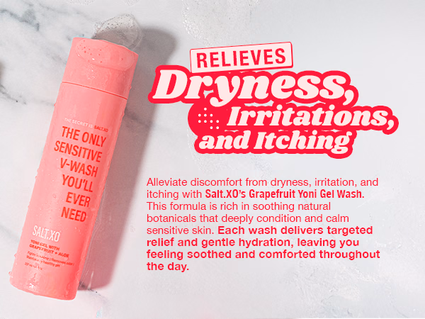 SALT XO — Grapefruit Sensitive Yoni Gel Wash / A+ Content / Relieving dryness, composition 1, panel 1