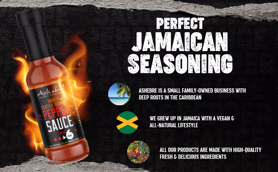 Ashebre Gourmet — Scotch Bonnet Hot Sauce / A+ Content, composition 3, panel 1